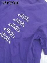 ◇ SILAS サイラス ロゴ プリント 半袖 Tシャツ カットソー サイズL パープル ホワイト メンズ_画像7