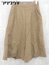 ◇ green label relaxing グリーンレーベル UNITED ARROWS ウエストゴム ワイド パンツ サイズ38 キャメル レディース_画像2