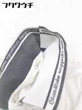 ◇ CLANDLAKE クランドレイク ハーフジップ ロゴ 刺繍 長袖 ポロシャツ サイズM ホワイト ブラック メンズ_画像5