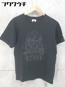 ◇ SWAGGER スワッガー 丸首 プリント 半袖 Tシャツ カットソー サイズS ブラック メンズ