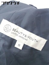 ◇ BEAUTY&YOUTH UNITED ARROWS ウエストゴム　ストライプ　ロールアップ パンツ サイズS ネイビー　ホワイト レディース_画像4