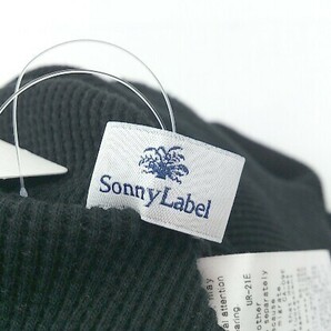 ◇ Sonny Label サニーレーベル URBAN RESEARCH ワッフル サーマル 長袖 Tシャツ カットソー サイズF ブラック メンズの画像4