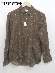 * * Arnold Palmer Arnold Palmer total pattern long sleeve shirt Brown men's 