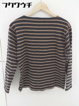 ◇ JOURNAL STANDARD relume ボーダー 長袖 Tシャツ カットソー サイズS ネイビー キャメル メンズ_画像3