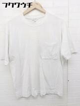 ◇ BEAUTY & YOUTH UNITED ARROWS 胸ポケット クルーネック 半袖 Tシャツ カットソー サイズS ホワイト メンズ_画像1