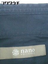 ◇ nano universe ナノ ユニバース 長袖 シャツ サイズ39 ネイビー メンズ_画像7