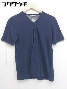 ◇ MEN'S MELROSE メンズ メルローズ 半袖 Tシャツ カットソー サイズ3 ネイビー メンズ