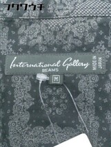 ◇ International Gallery BEAMS 総柄 長袖 シャツ サイズM グレー ブラック メンズ_画像4