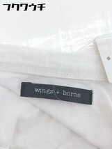 ◇ wings+horns ウイングスアンドホーンズ モナリザ プリント 半袖 Tシャツ カットソー サイズS ホワイト メンズ_画像4