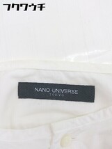 ◇ ◎ nano universe ナノユニバース スタンドカラー ハーフボタン 長袖 シャツ サイズ L ホワイト メンズ_画像4