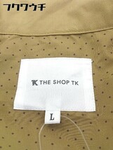 ◇ THE SHOP TK ザ ショップ ティーケー 薄手 テーラード 長袖 シャツ サイズ L ベージュ メンズ_画像4