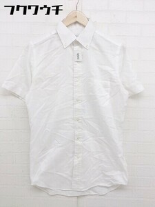 ◇ ◎ green label relaxing グリーンレーベル UNITED ARROWS ボタンダウン BD 半袖 シャツ サイズM ホワイト メンズ