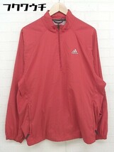 ◇ adidas アディダス ハーフジップ 長袖 トレーナー サイズL/G レッド系 メンズ_画像2