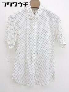 * * BEAUTY & YOUTH UNITED ARROWS polka dot dot button down BD short sleeves shirt size M white group men's 