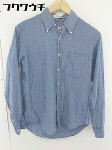 ◇ 　◎ SERO SHIRTMAKERS セロ ボタンフライ 長袖 シャツ サイズ14 1/2 32 ネイビー メンズ