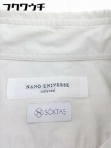 ◇ nano universe ナノ ユニバース SOKTAS 長袖 シャツ サイズM ライトグレー メンズ_画像4