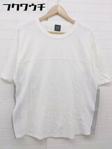 ◇ green label relaxing UNITED ARROWS 切り替え 半袖 Tシャツ カットソー サイズM ホワイト グレー メンズ_画像1