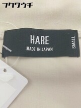 ◇ HARE ハレ スタンドカラー ハーフジップ 半袖 プルオーバー シャツ サイズ S ベージュ メンズ_画像4