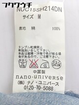 ◇ nano universe ナノユニバース 七分袖 デニム ウエスタン シャツ サイズM インディゴ メンズ_画像5