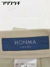 ◇ ◎ HONMA GOLF ほんまゴルフ タグ付き ストレッチ スリット パンツ サイズOM ベージュ レディース_画像4