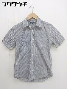 * * BEAUTY&YOUTH view ti& Youth UNITED ARROWS stripe short sleeves shirt size S white gray men's 