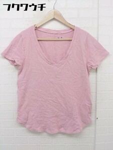 ◇ three dots スリードッツ USA製 半袖 Tシャツ カットソー サイズS ピンク メンズ