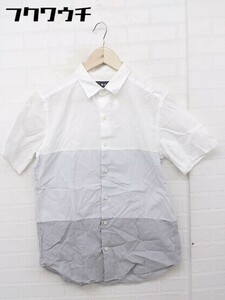 ◇ HARE ハレ グラデーション 半袖 シャツ サイズS ホワイト グレー メンズ