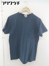 ◇ Goodwear グッドウェア 無地 半袖 Tシャツ カットソー サイズM ネイビー メンズ_画像2