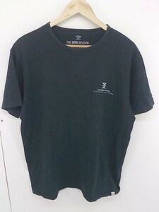 ◇ ROARK REVIVAL ロアークリ ロゴ プリント 半袖 Tシャツ カットソー サイズL ブラック ホワイト メンズ