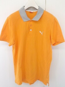 ◇ PUMA プーマ 半袖 ポロシャツ サイズM オレンジ メンズ