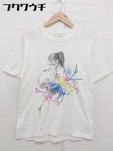 ◇ rehacer レアセル プリント 半袖 Tシャツ カットソー サイズM ホワイト メンズ