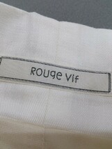 ◇ ◎ Rouge vif ルージュ ヴィフ タグ付 リネン混 ワイド パンツ サイズ36 ホワイト系 レディース_画像4