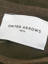 ◇ UNITED ARROWS ユナイテッドアローズ リネン混 ハイウエスト ストレート パンツ サイズ36 ダークブラウン レディース_画像4