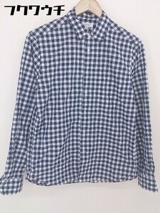 * BEAUTY&YOUTH UNITED ARROWS check long sleeve shirt size S navy white men's 