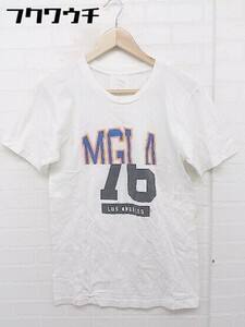 ◇ Merge LA マージエルエー フロントプリント 半袖 Tシャツ カットソー サイズS ホワイト マルチ メンズ