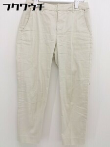 ◇ green label relaxing グリーンレーベル UNITED ARROWS クロップド テーパードパンツ サイズ36 アイボリー レディース