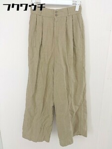 * liflattie shipslif Latte . Ships linen100% pants size S beige group lady's 