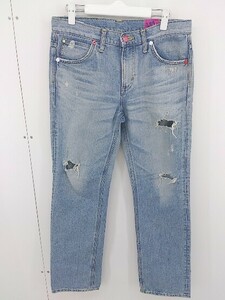 * Lee × X-girl повреждение обработка джинсы Denim брюки размер M индиго женский 