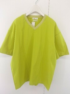 * TAKEO KIKUCHI Takeo Kikuchi V neck short sleeves T-shirt cut and sewn size L light green men's 