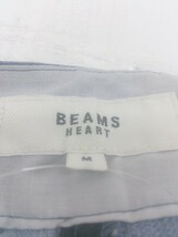 ◇ ◎ BEAMS HEART ビームスハート ハイウエスト コーデュロイ ワイド パンツ サイズM ブルー系 レディース P_画像4