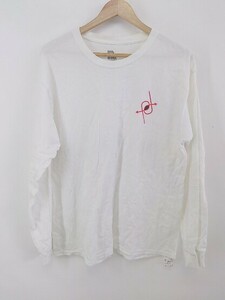 ◇ PARK DELI パーク デリ ロゴ 長袖 Tシャツ カットソー サイズ L ホワイト メンズ P