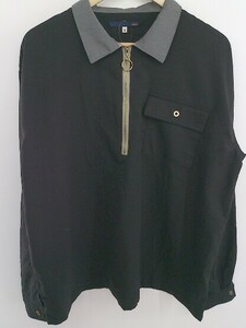 ◇ DOOPZ ハーフジップ 長袖 Tシャツ カットソー サイズM ブラック グレー メンズ P