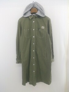 ◇ OLIVE des OLIVE オリーブ デ オリーブ ミリタリー風 長袖 ジャケット コート サイズM カーキ グレー系 レディース E