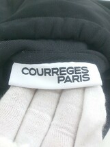 ◇ Courreges クレージュ ロゴ 刺繍 長袖 プルオーバー パーカー サイズ M ブラック レディース E_画像3