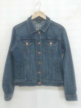 ◇ ZARA BASIC Z1975 DENIM ザラ 長袖 デニム ジャケット Gジャン サイズEUR S USA S MEX 26 ネイビー系 レディース E_画像1