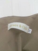 ◇ Grace&Chili シンプル フレア 長袖 膝下丈 ワンピース サイズM ベージュ系 レディース P_画像3