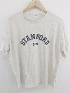 ◇ via j ヴィアジェイ 半袖 Tシャツ カットソー サイズ ONE グレー レディース E