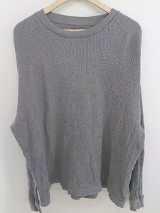 ◇ GAP ギャップ ワッフル サーマル 長袖 Tシャツ カットソー サイズXL グレー系 メンズ E