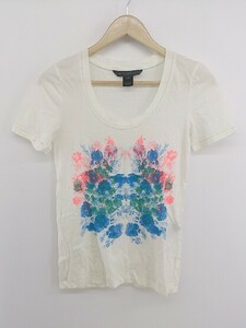 ◇ MARC BY MARC JACOBS ペイント柄 半袖 Tシャツ カットソー サイズ XS ホワイト マルチ レディース P