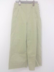 ◇ ZARA ザラ カットオフ フレアパンツ サイズEUR34 USA02 MEX24 グリーン系 レディース E